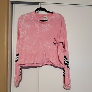 Pink sweatshirt crop